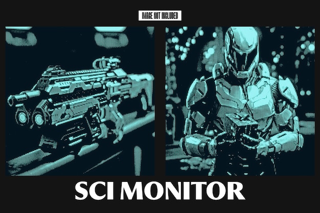 SCI Monitor Photo Effect for Square