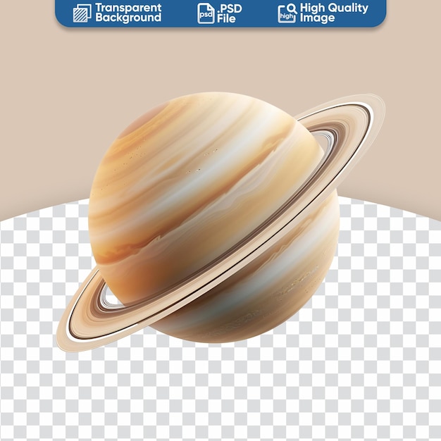 PSD science pour les enfants illustration de dessin animé 3d d'une planète simple