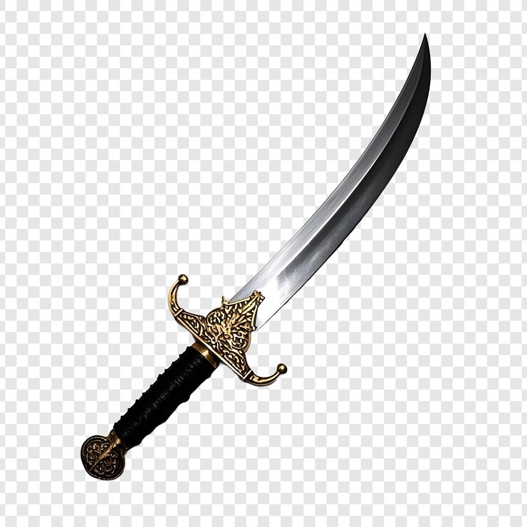 PSD scimitar aislado sobre un fondo transparente