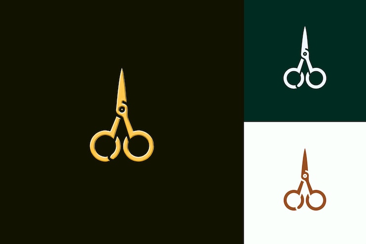 PSD scissori png con un design moderno con un paio di forbici un contorno d'arte disegni creativi