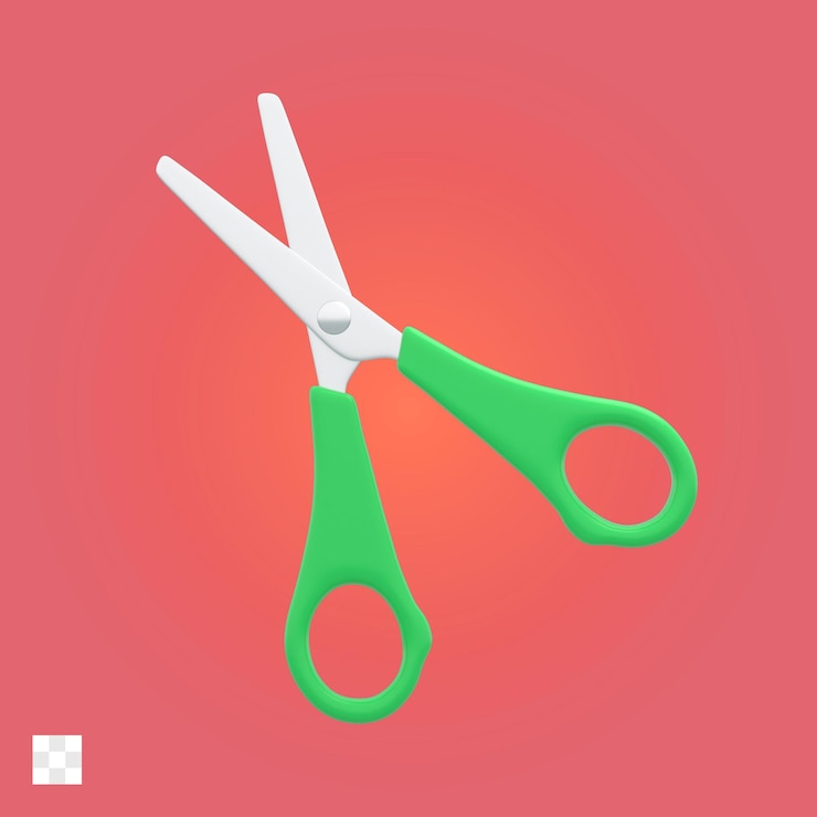 PSD scissors 3d icon