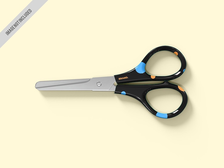 PSD scissors mockup templte