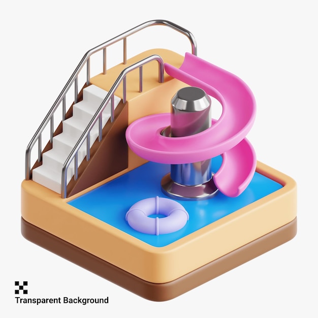Scivolo d'acqua nelle vacanze estive