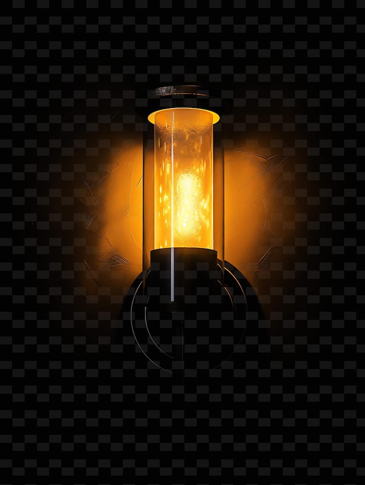 PSD sconce light con brillo suave radiante cálido que mejora el ambiente diseño de efectos de luz de neón png