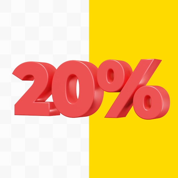 Sconto 20% rendering 3d