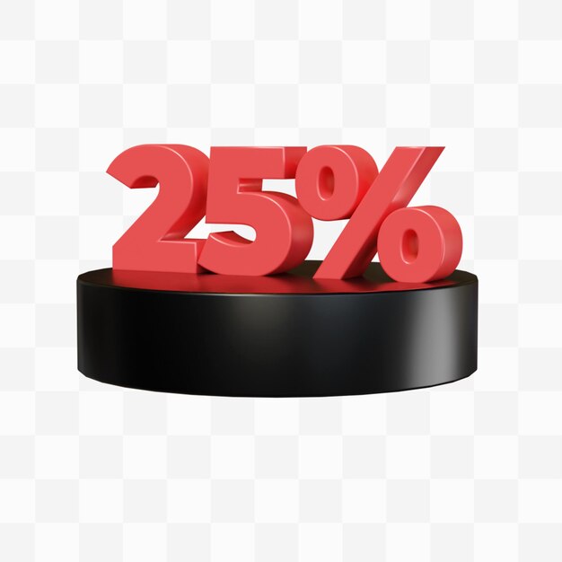 Sconto 25% rendering 3d