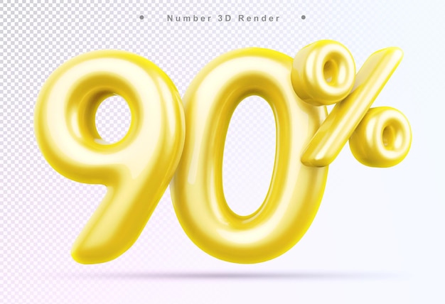 Sconto 90 percento oro numero 3d