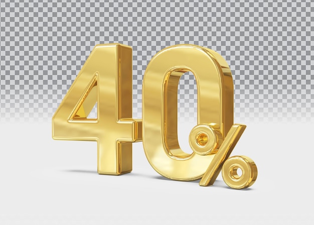 Sconto del 40 percento numero d'oro