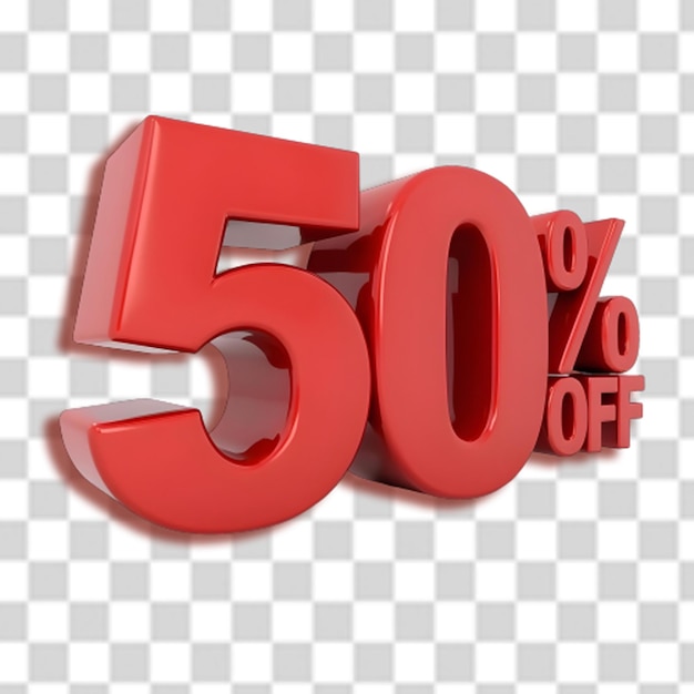 Sconto del 50 per cento Effetto testo di offerta