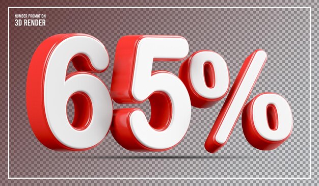 Sconto del 65 per cento sulla promozione rosso e bianco