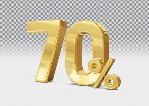 Sconto del 70 percento numero d'oro
