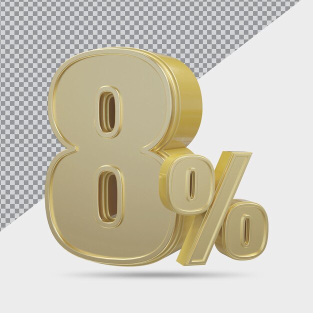 Sconto dell'8 percento numero d'oro