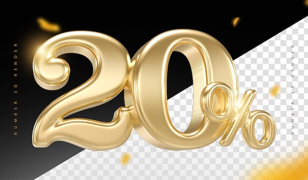 Sconto dell'oro del 20 per cento