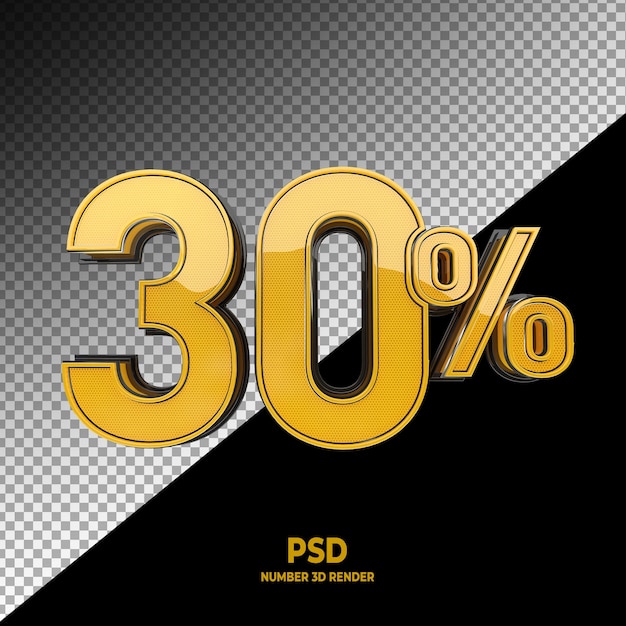 Sconto di 30 e sconto sul colore oro con tariffa offerta speciale Rendering 3D Premium