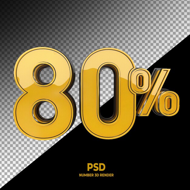Sconto di 80 e sconto sul colore oro con tariffa offerta speciale Rendering 3D Premium
