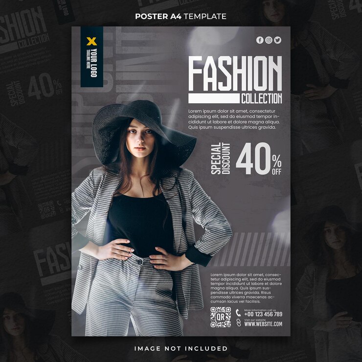 PSD sconto esclusivo sui nuovi arrivati poster a4 o modello di banner