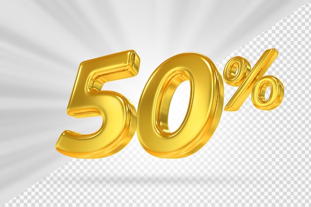 Sconto oro 50 di sconto sul rendering 3d