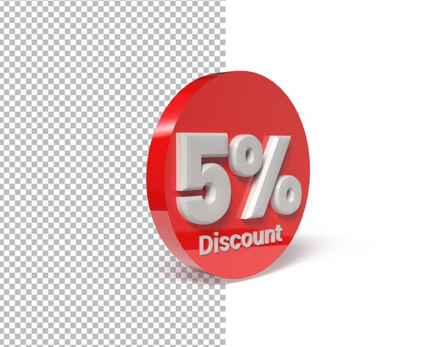 Sconto percentuale sul testo 3D