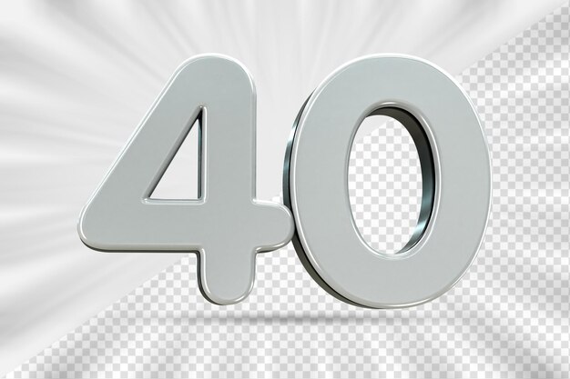 Sconto sulle vendite 3d Prezzo da pagare in percentuale numero 40 per il concetto di promozione della vendita scontata tramite rendering 3d