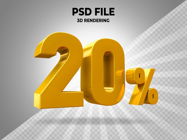 Sconto testo 3D oro