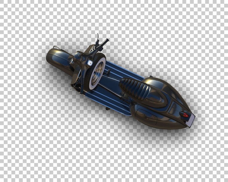 PSD scooter aislado en el fondo ilustración de renderización 3d