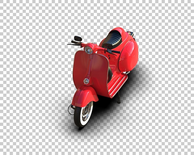 Scooter aislado en el fondo Ilustración de renderización 3D