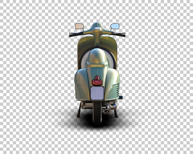 Scooter aislado en el fondo Ilustración de renderización 3D
