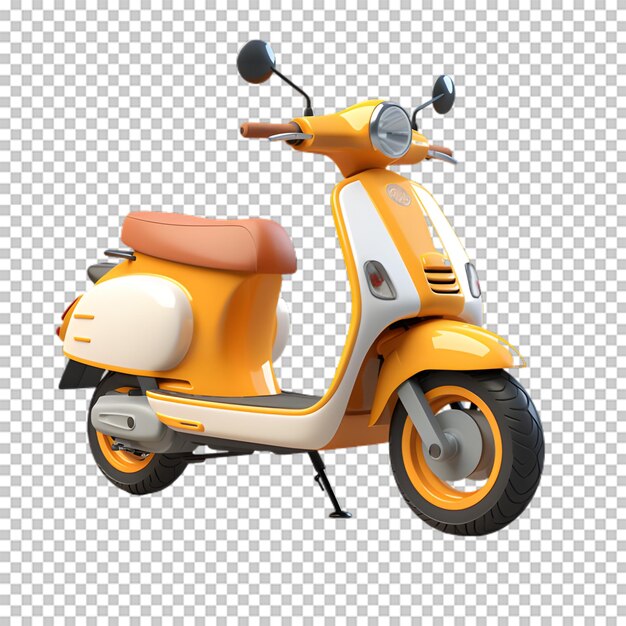 PSD scooter de desenho animado isolado em fundo transparente