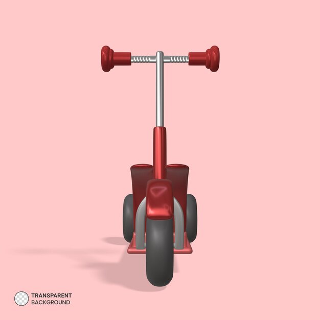 PSD scooter dreirad symbol isoliert 3d render illustration