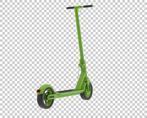 Scooter eléctrico aislado sobre fondo transparente ilustración de renderizado 3d