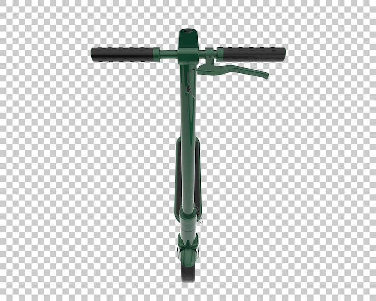 PSD scooter eléctrico aislado sobre fondo transparente ilustración de renderizado 3d