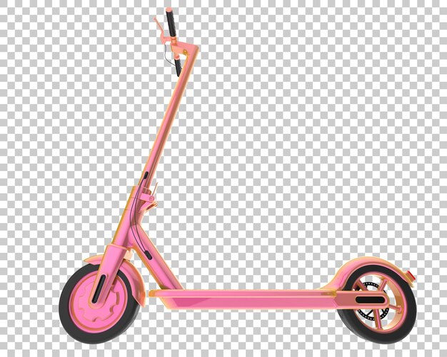 PSD scooter eléctrico aislado sobre fondo transparente ilustración de renderizado 3d