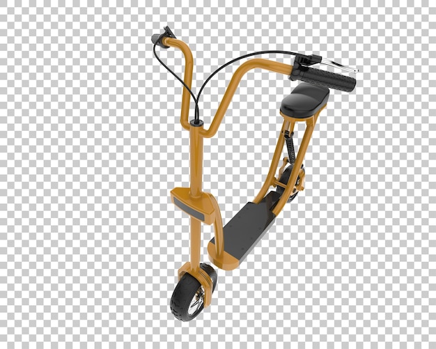 Scooter eléctrico aislado sobre fondo transparente Ilustración de renderizado 3d