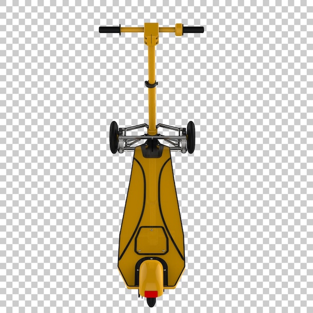 Scooter eléctrico aislado sobre fondo transparente ilustración de renderizado 3d
