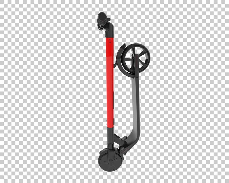 PSD scooter eléctrico aislado sobre fondo transparente ilustración de renderizado 3d