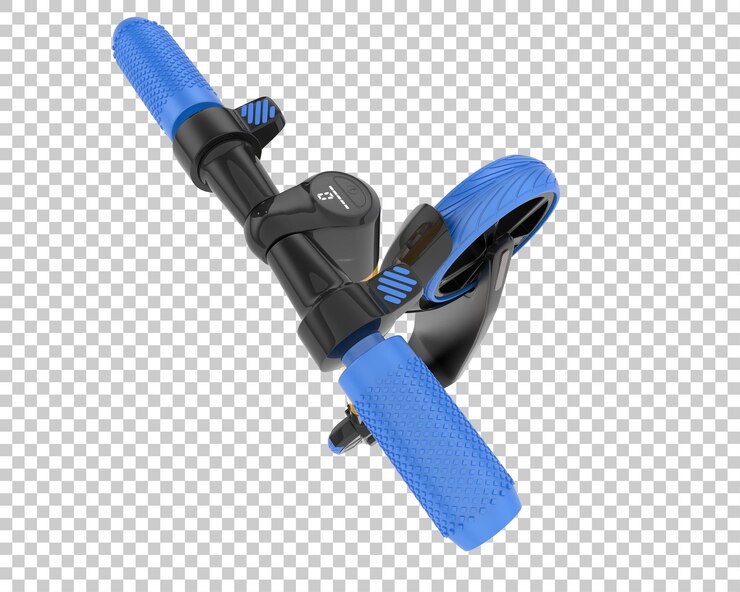 PSD scooter eléctrico aislado sobre fondo transparente ilustración de renderizado 3d