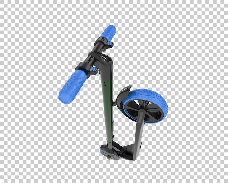 PSD scooter eléctrico aislado sobre fondo transparente ilustración de renderizado 3d