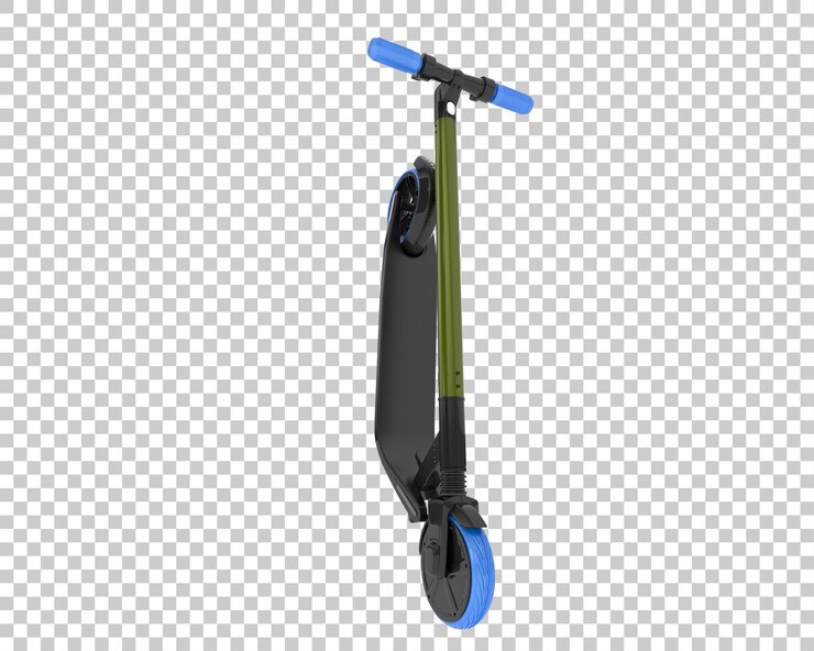 PSD scooter eléctrico aislado sobre fondo transparente ilustración de renderizado 3d