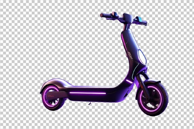 PSD scooter eléctrico negro 3d render