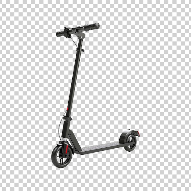 PSD scooter électrique sur fond transparent