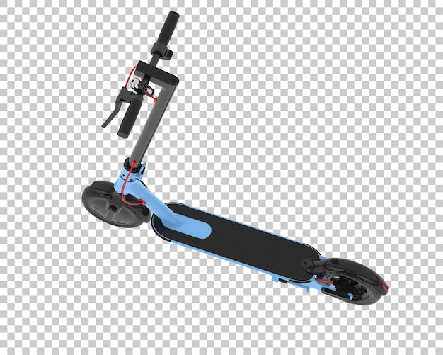 Scooter électrique isolé sur fond transparent illustration du rendu 3d