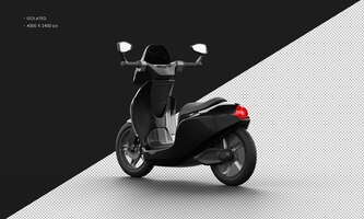 PSD scooter électrique de sport moderne métallisé noir isolé de la vue arrière gauche