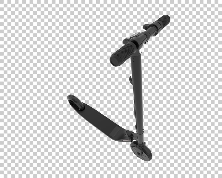 PSD scooter elétrico isolado em fundo transparente ilustração de renderização 3d