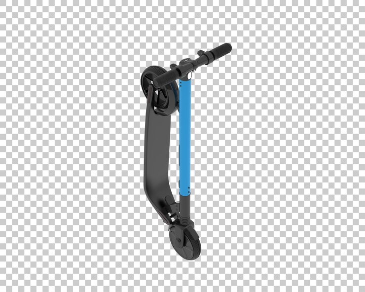 PSD scooter elétrico isolado em fundo transparente ilustração de renderização 3d