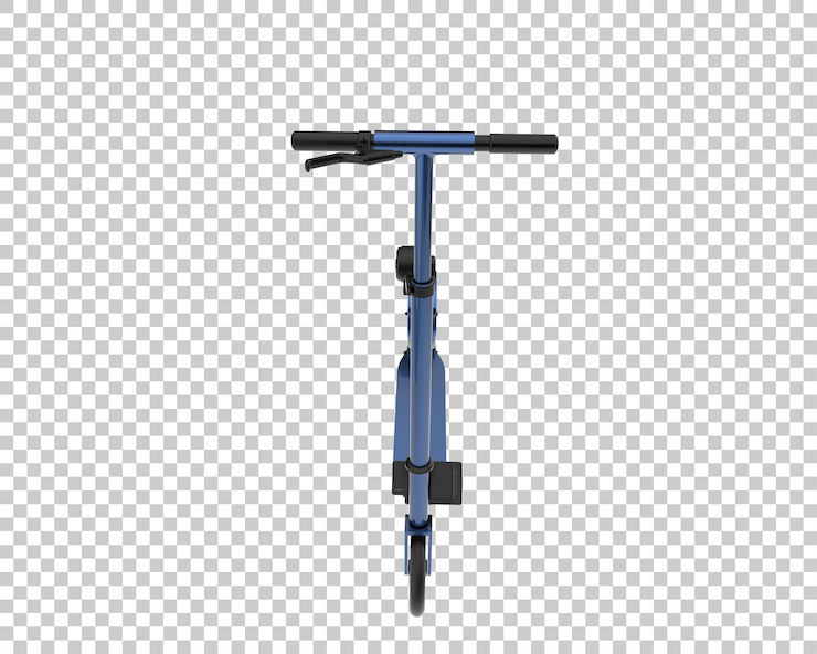 PSD scooter elétrico isolado na ilustração de renderização 3d de fundo transparente