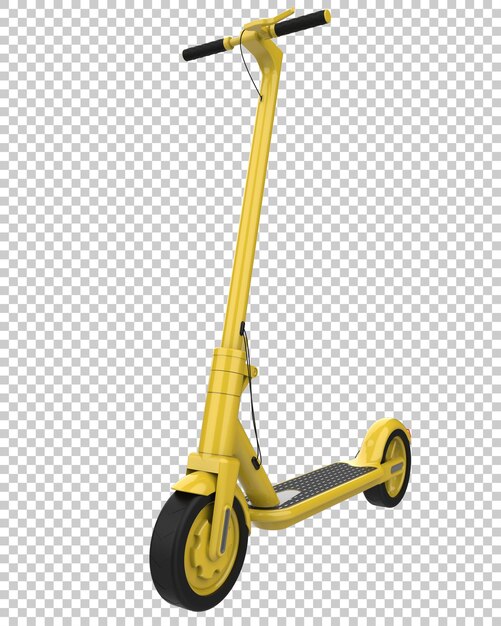 PSD scooter elétrico isolado na ilustração de renderização 3d de fundo transparente