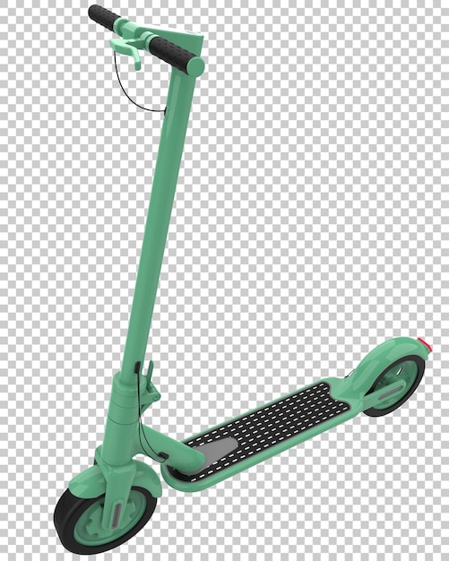 PSD scooter elétrico na ilustração de renderização 3d de fundo transparente