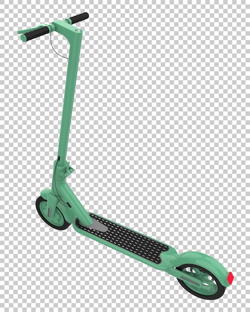 PSD scooter elétrico na ilustração de renderização 3d de fundo transparente