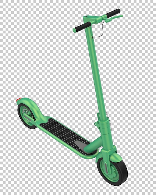 PSD scooter elétrico na ilustração de renderização 3d de fundo transparente