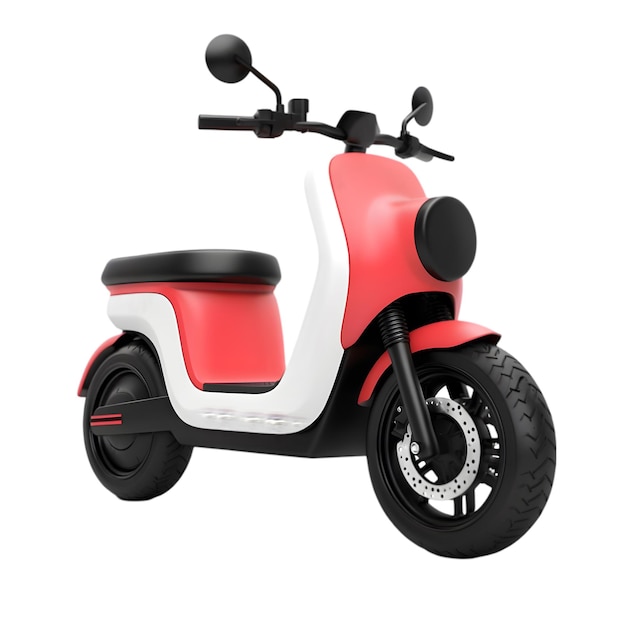 Scooter elétrico vermelho